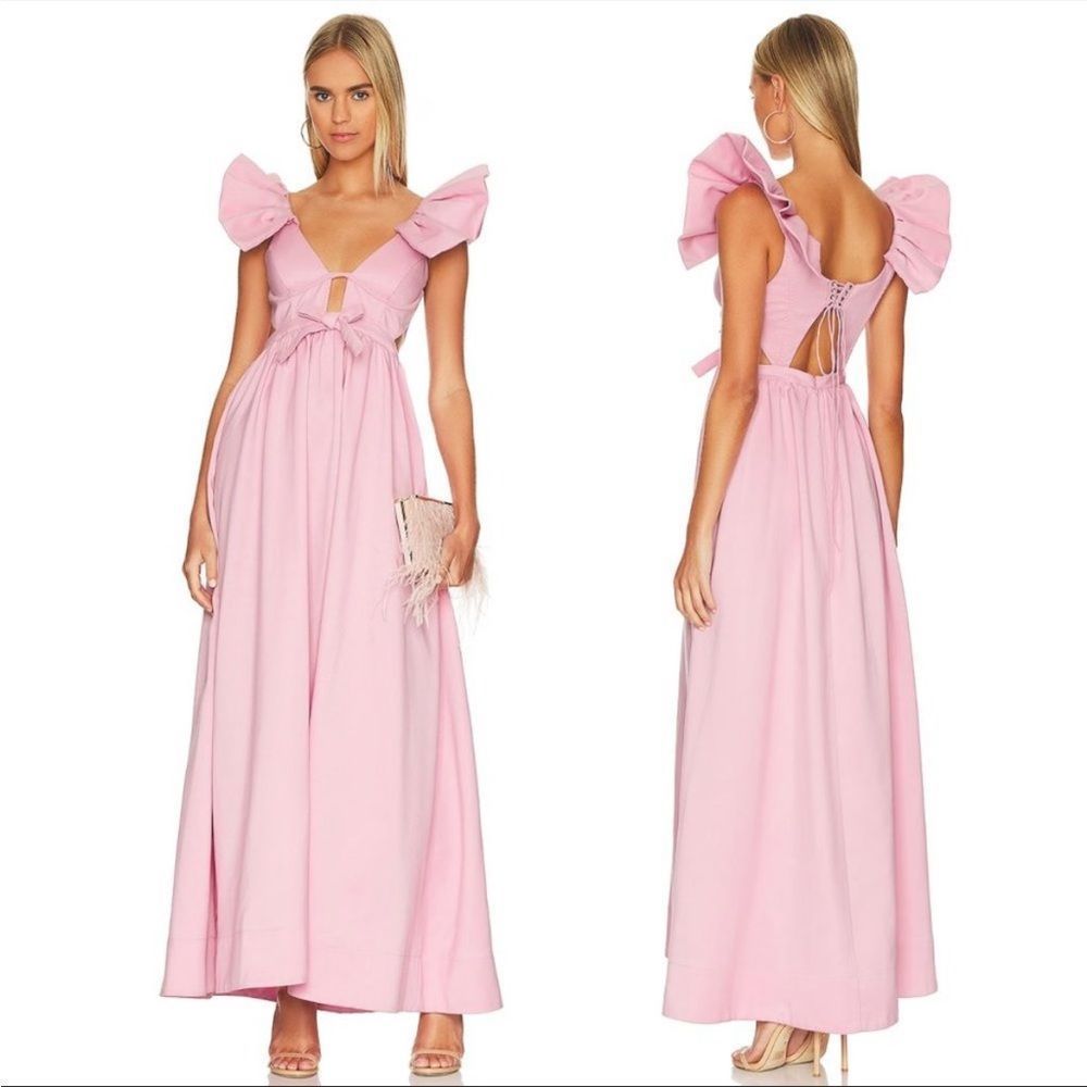 For Love And Lemons Pink Maxi Dress